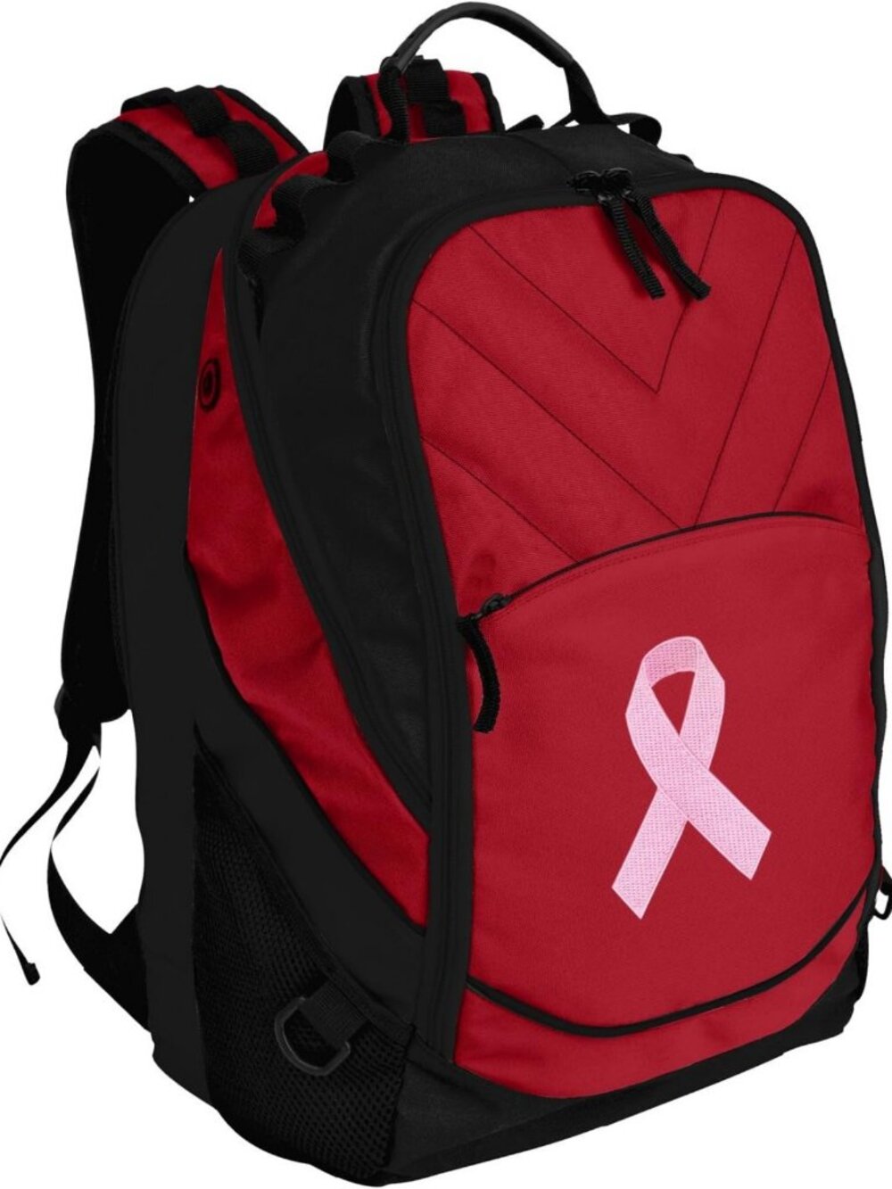 Stylish Pink Ribbon Backpack for Girls | Red Laptop Bag | Perfect for School
